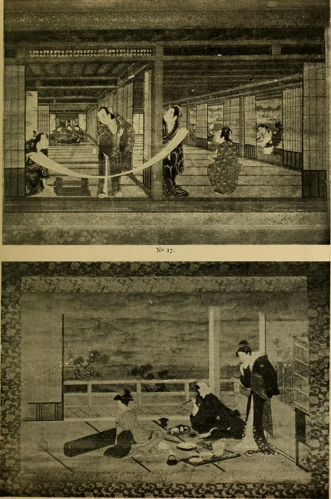 An illustration from Catalogue of Fukuba's collection of one hundred Ukiyoé paintings, 1911, leaf 50