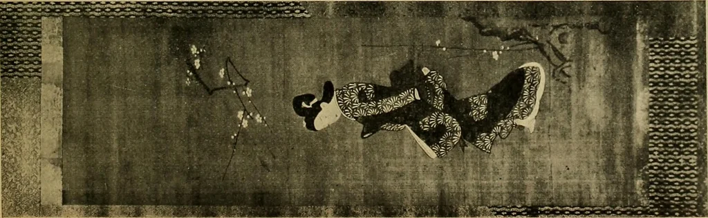 An illustration from Catalogue of Fukuba's collection of one hundred Ukiyoé paintings, 1911, leaf 52