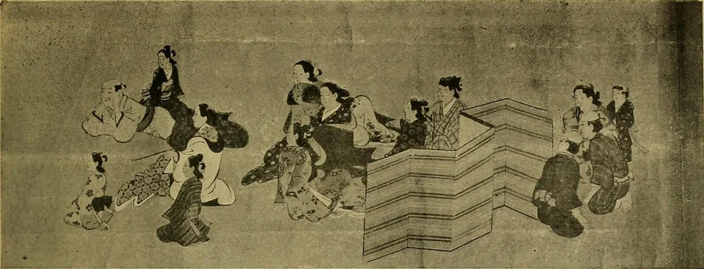 An illustration from Catalogue of Fukuba's collection of one hundred Ukiyoé paintings, 1911, leaf 54