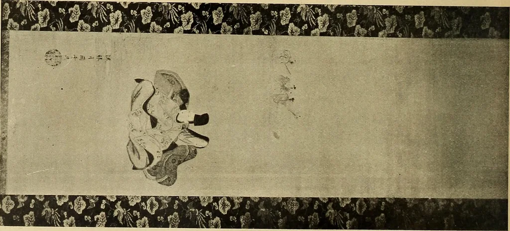 An illustration from Catalogue of Fukuba's collection of one hundred Ukiyoé paintings, 1911, leaf 59