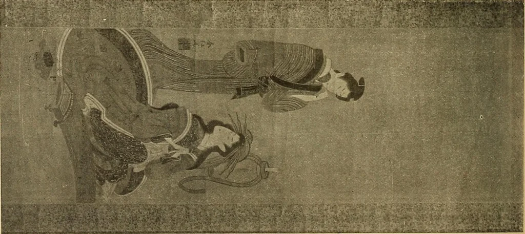An illustration from Catalogue of Fukuba's collection of one hundred Ukiyoé paintings, 1911, leaf 63