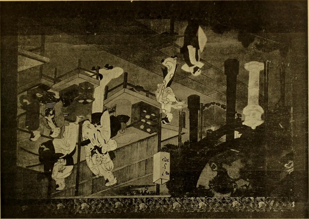 An illustration from Catalogue of Fukuba's collection of one hundred Ukiyoé paintings, 1911, leaf 68