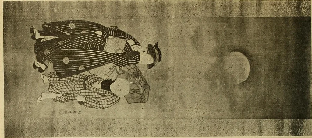 An illustration from Catalogue of Fukuba's collection of one hundred Ukiyoé paintings, 1911, leaf 69