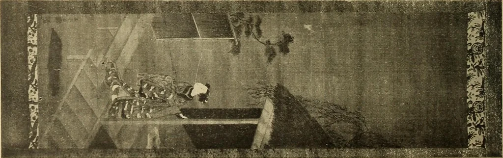 An illustration from Catalogue of Fukuba's collection of one hundred Ukiyoé paintings, 1911, leaf 69