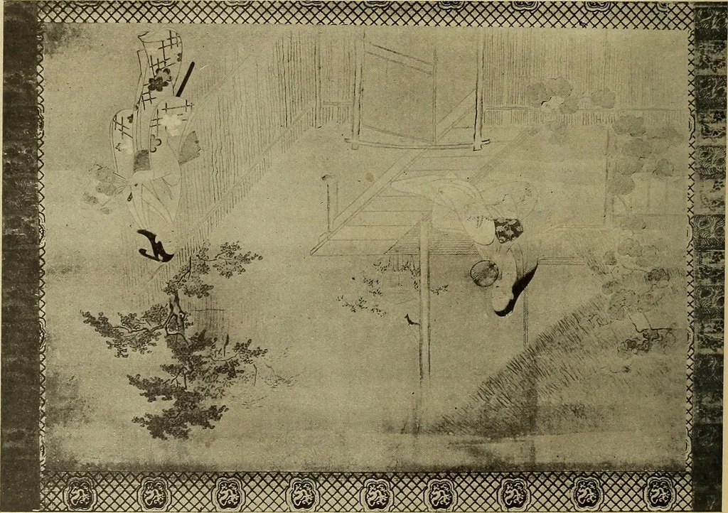 An illustration from Catalogue of Fukuba's collection of one hundred Ukiyoé paintings, 1911, leaf 71