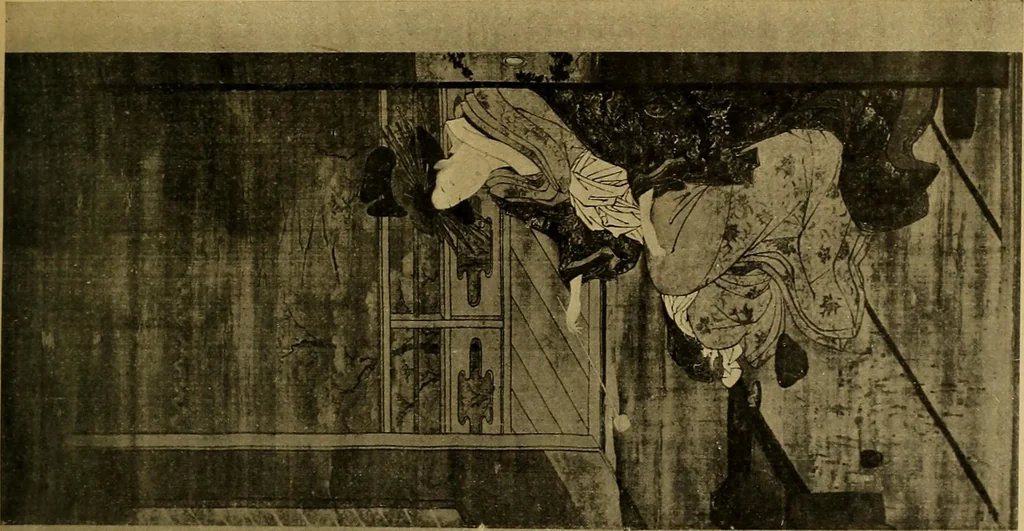 An illustration from Catalogue of Fukuba's collection of one hundred Ukiyoé paintings, 1911, leaf 78