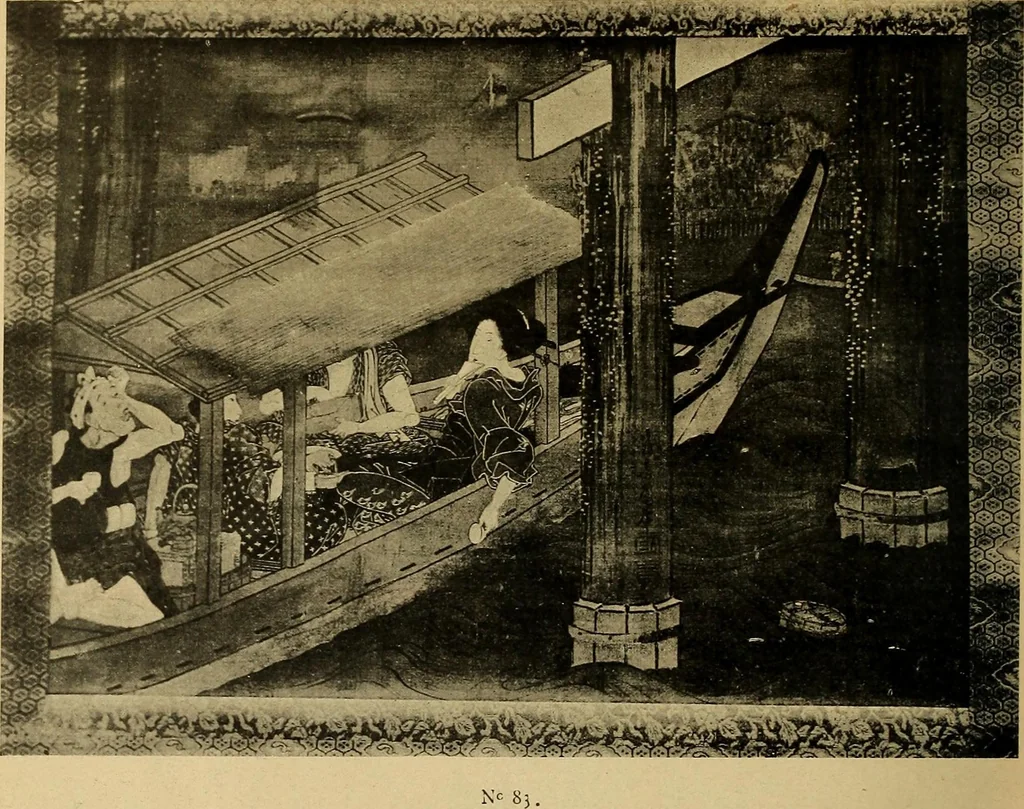 An illustration from Catalogue of Fukuba's collection of one hundred Ukiyoé paintings, 1911, leaf 79