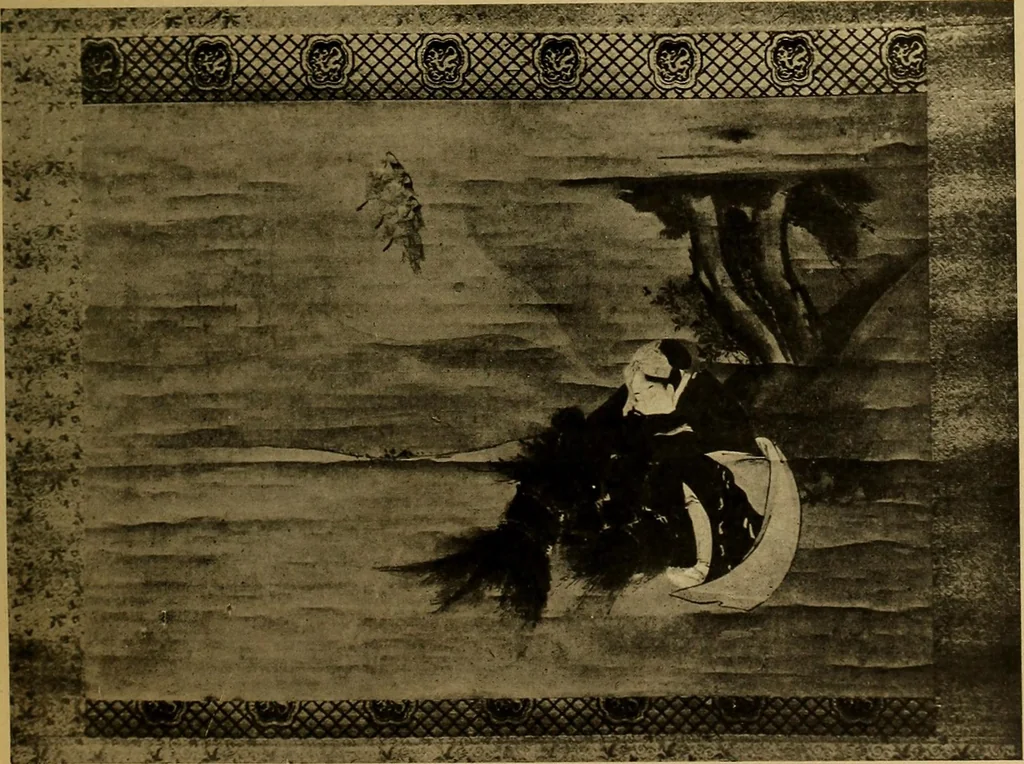 An illustration from Catalogue of Fukuba's collection of one hundred Ukiyoé paintings, 1911, leaf 80
