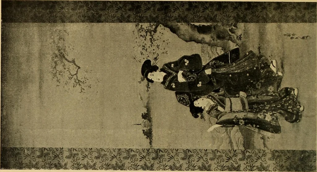 An illustration from Catalogue of Fukuba's collection of one hundred Ukiyoé paintings, 1911, leaf 81
