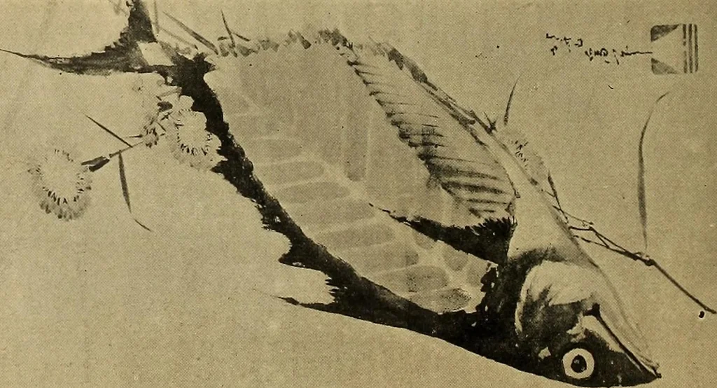 An illustration from Catalogue of Fukuba's collection of one hundred Ukiyoé paintings, 1911, leaf 83