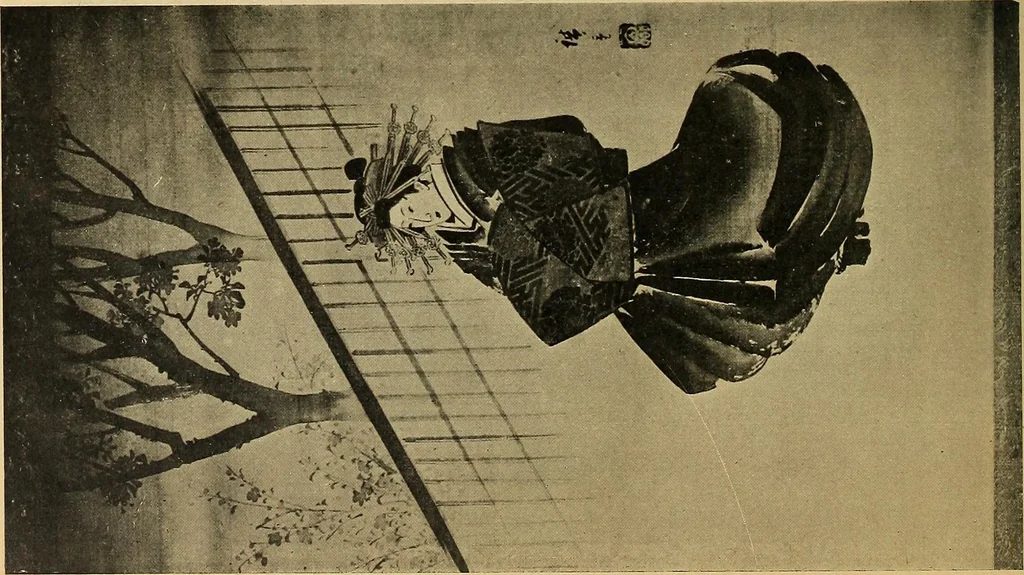 An illustration from Catalogue of Fukuba's collection of one hundred Ukiyoé paintings, 1911, leaf 85