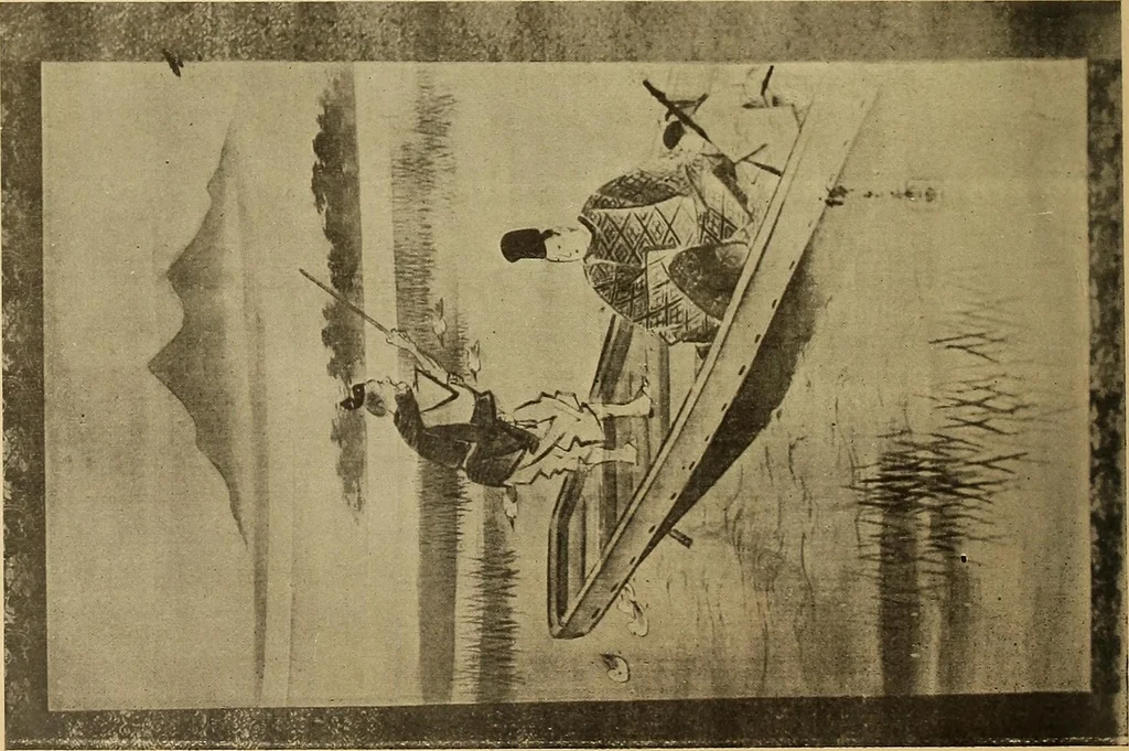 An illustration from Catalogue of Fukuba's collection of one hundred Ukiyoé paintings, 1911, leaf 87