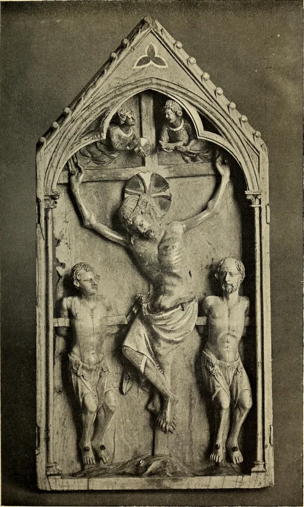 An illustration from Catalogue of the furniture, marbles, bronzes, clocks, candelabra, majolica, porcelain, glass, jewelery, goldsmith's and silversmith's work, ivories, medals, illuminations, miniatures, and objects of art generally, in the Wallace collection, 1910, leaf 116