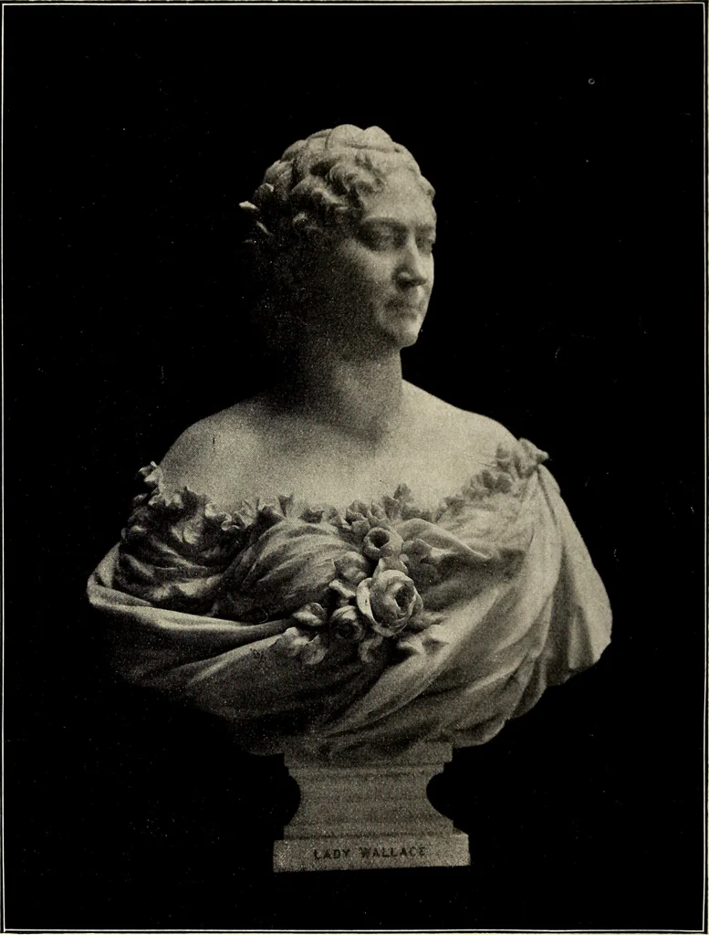 An illustration from Catalogue of the furniture, marbles, bronzes, clocks, candelabra, majolica, porcelain, glass, jewelery, goldsmith's and silversmith's work, ivories, medals, illuminations, miniatures, and objects of art generally, in the Wallace collection, 1910, leaf 9