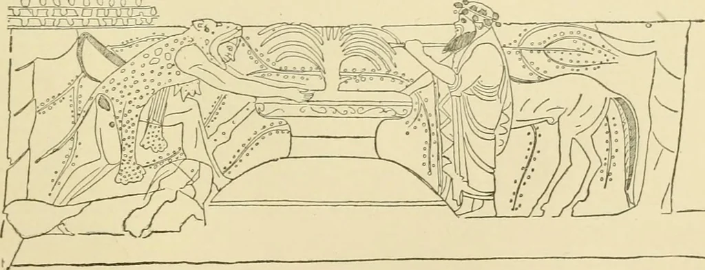 An illustration from Catalogue of Greek, Etruscan and Roman vases, 1893, leaf 142