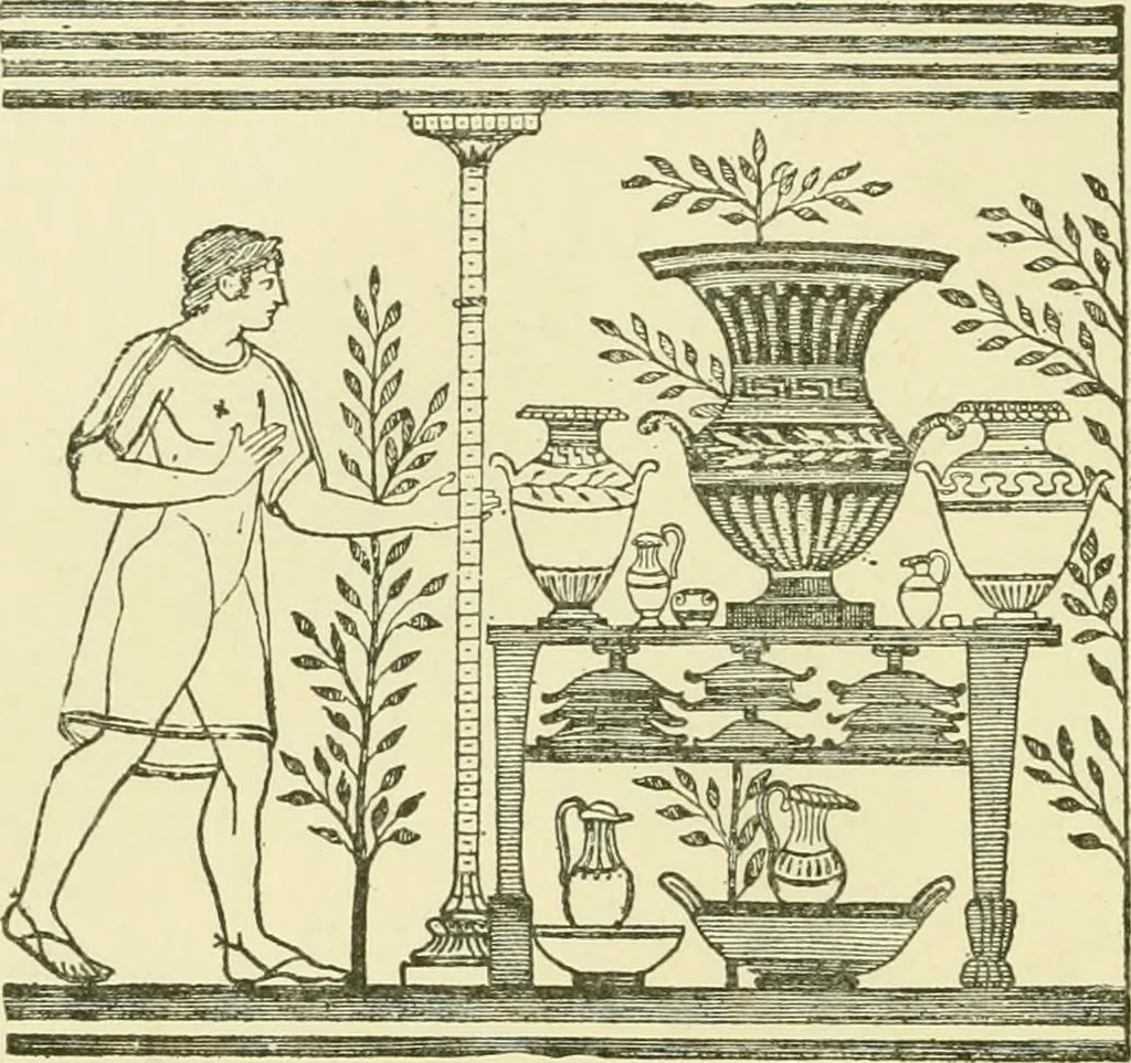 An illustration from Catalogue of Greek, Etruscan and Roman vases, 1893, leaf 61