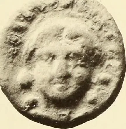 An illustration from Catalogue of Greek coins in the Hunterian collection, University of Glasgow, 1899, leaf 574