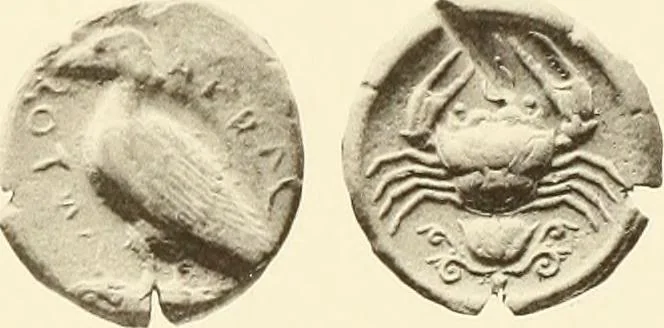 An illustration from Catalogue of Greek coins in the Hunterian collection, University of Glasgow, 1899, leaf 594