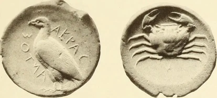 An illustration from Catalogue of Greek coins in the Hunterian collection, University of Glasgow, 1899, leaf 594