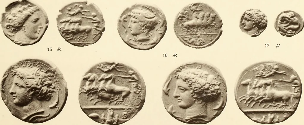 An illustration from Catalogue of Greek coins in the Hunterian collection, University of Glasgow, 1899, leaf 604