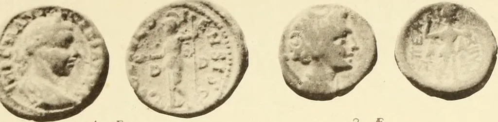 An illustration from Catalogue of Greek coins in the Hunterian collection, University of Glasgow, 1899, leaf 622