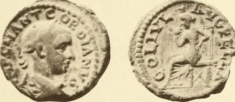 An illustration from Catalogue of Greek coins in the Hunterian collection, University of Glasgow, 1899, leaf 622
