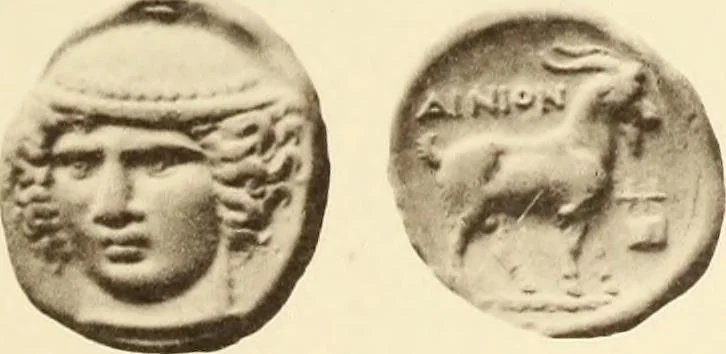 An illustration from Catalogue of Greek coins in the Hunterian collection, University of Glasgow, 1899, leaf 622