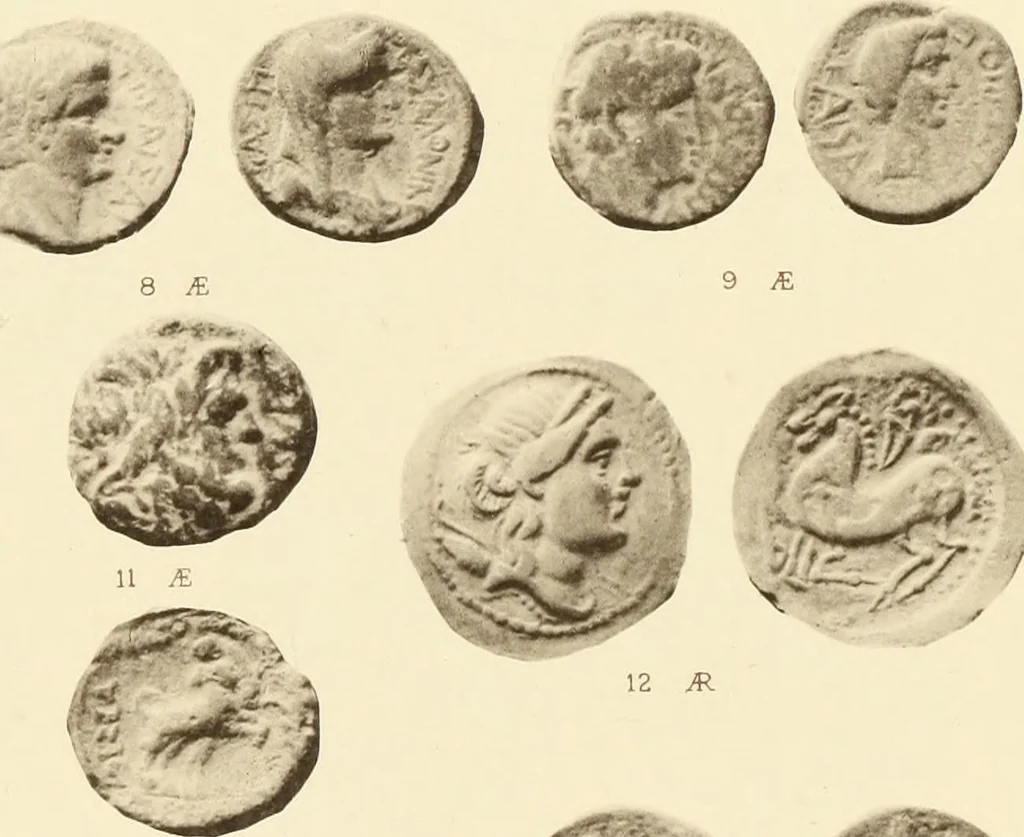 An illustration from Catalogue of Greek coins in the Hunterian collection, University of Glasgow, 1899, leaf 622