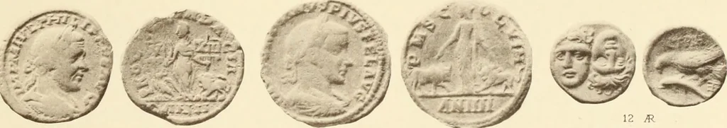 An illustration from Catalogue of Greek coins in the Hunterian collection, University of Glasgow, 1899, leaf 626