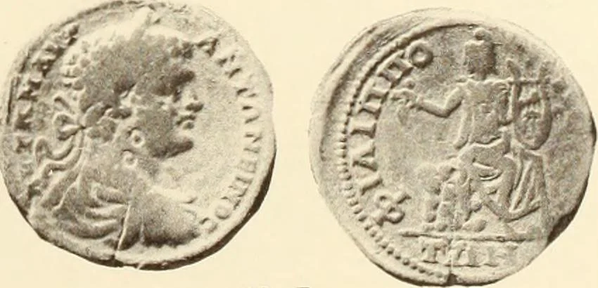 An illustration from Catalogue of Greek coins in the Hunterian collection, University of Glasgow, 1899, leaf 630