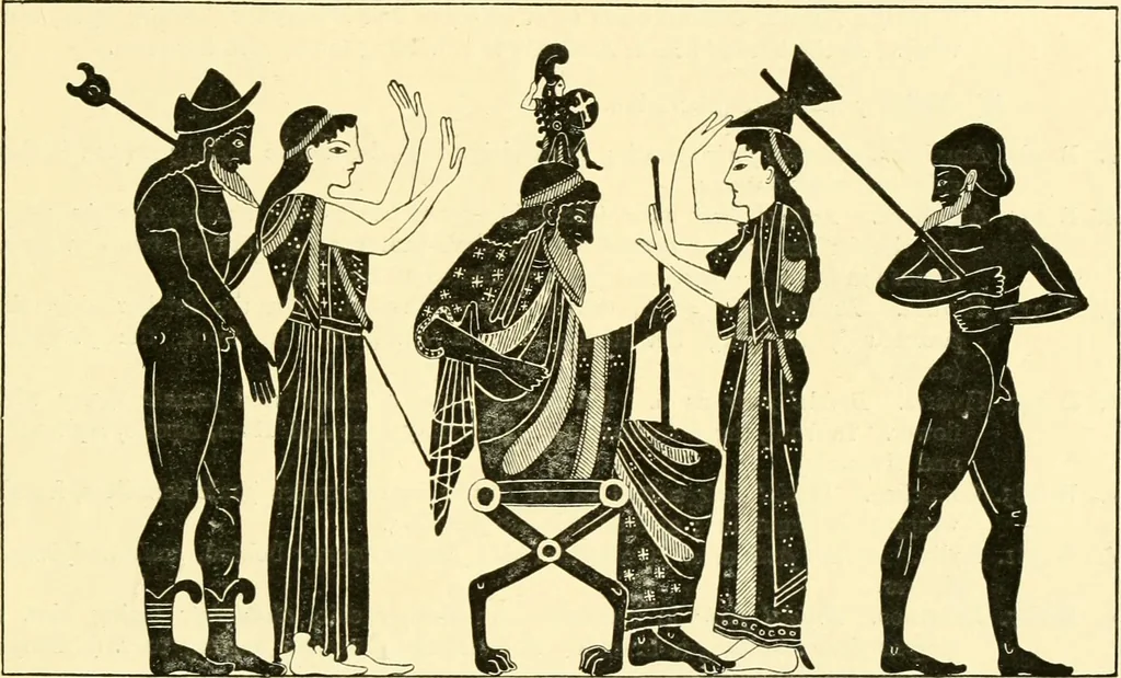 An illustration from A catalogue of the Greek and Etruscan vases in the British Museum, 1893, leaf 18