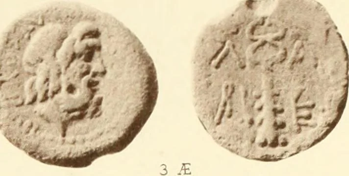 An illustration from Catalogue of Greek coins in the Hunterian collection, University of Glasgow, 1899, leaf 682