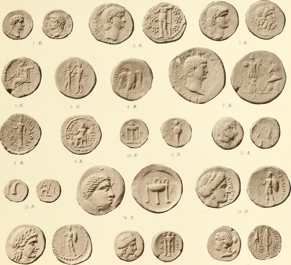 An illustration from Catalogue of Greek coins in the Hunterian collection, University of Glasgow, 1899, leaf 684