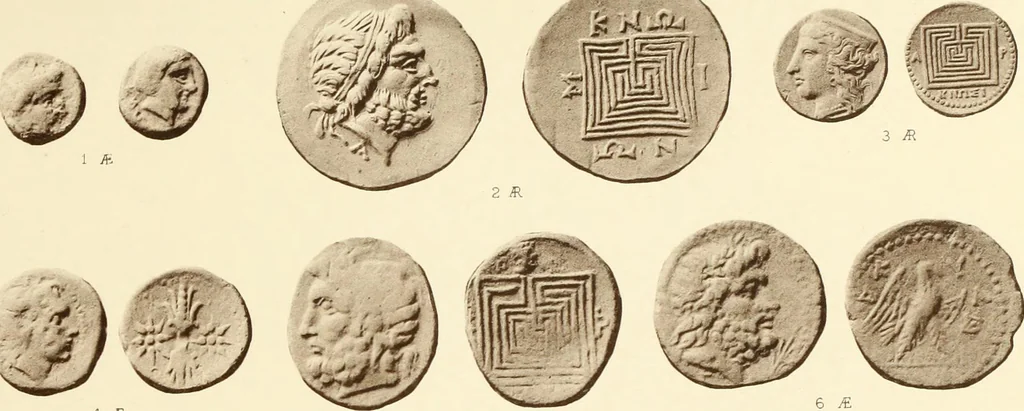 An illustration from Catalogue of Greek coins in the Hunterian collection, University of Glasgow, 1899, leaf 686