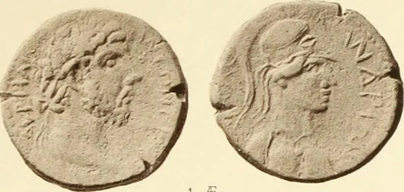 An illustration from Catalogue of Greek coins in the Hunterian collection, University of Glasgow, 1899, leaf 692