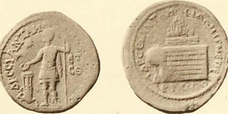 An illustration from Catalogue of Greek coins in the Hunterian collection, University of Glasgow, 1899, leaf 692