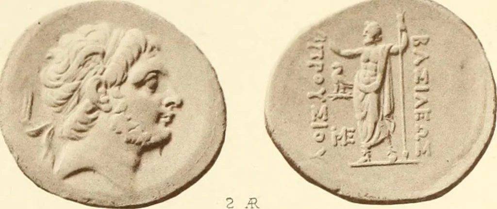 An illustration from Catalogue of Greek coins in the Hunterian collection, University of Glasgow, 1899, leaf 698