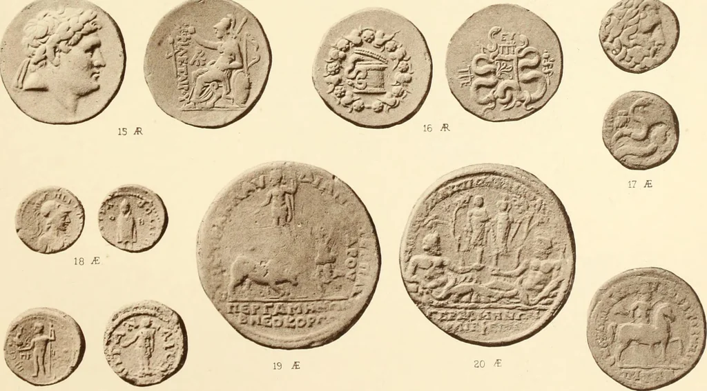 An illustration from Catalogue of Greek coins in the Hunterian collection, University of Glasgow, 1899, leaf 700