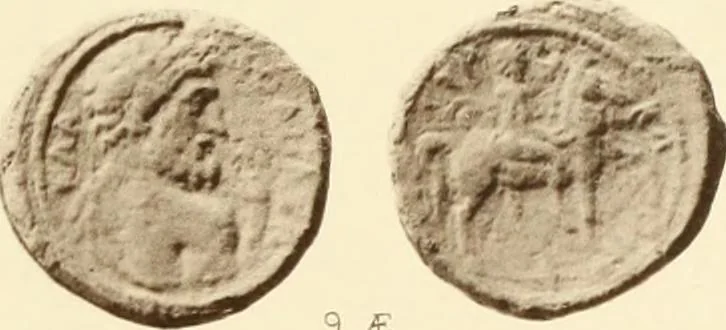An illustration from Catalogue of Greek coins in the Hunterian collection, University of Glasgow, 1899, leaf 704