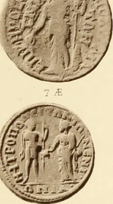 An illustration from Catalogue of Greek coins in the Hunterian collection, University of Glasgow, 1899, leaf 706