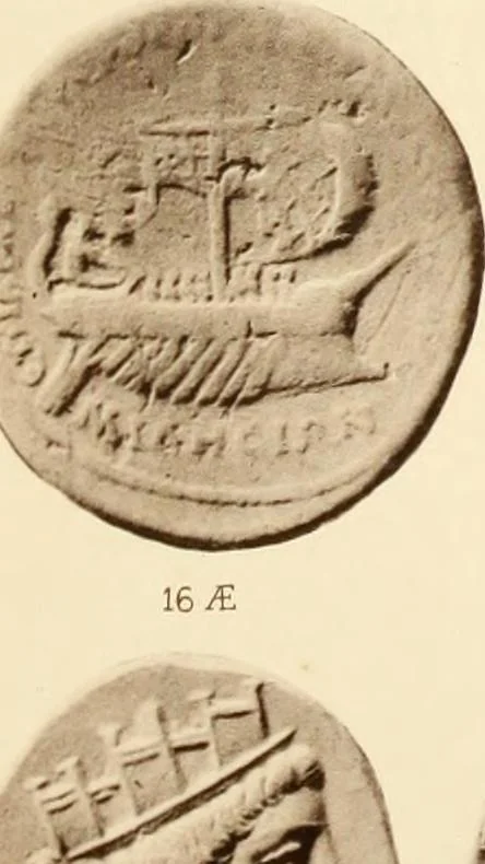 An illustration from Catalogue of Greek coins in the Hunterian collection, University of Glasgow, 1899, leaf 706