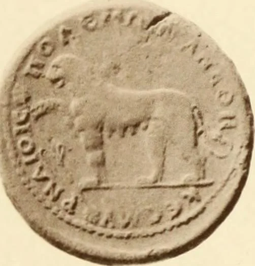 An illustration from Catalogue of Greek coins in the Hunterian collection, University of Glasgow, 1899, leaf 708