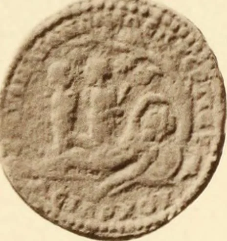 An illustration from Catalogue of Greek coins in the Hunterian collection, University of Glasgow, 1899, leaf 708