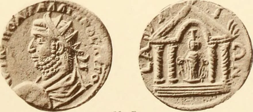 An illustration from Catalogue of Greek coins in the Hunterian collection, University of Glasgow, 1899, leaf 710