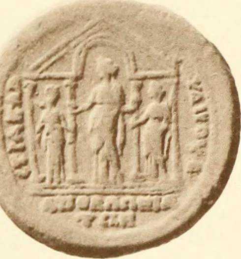 An illustration from Catalogue of Greek coins in the Hunterian collection, University of Glasgow, 1899, leaf 712