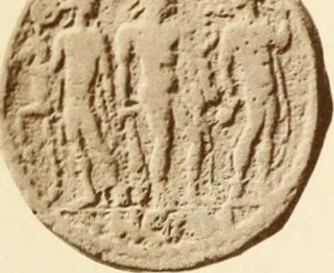 An illustration from Catalogue of Greek coins in the Hunterian collection, University of Glasgow, 1899, leaf 718