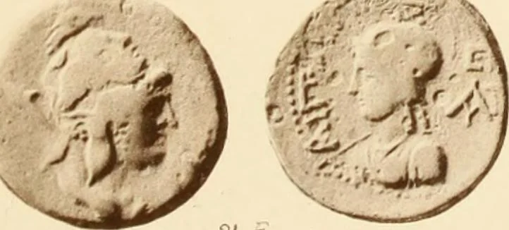 An illustration from Catalogue of Greek coins in the Hunterian collection, University of Glasgow, 1899, leaf 720