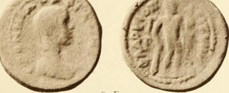 An illustration from Catalogue of Greek coins in the Hunterian collection, University of Glasgow, 1899, leaf 722
