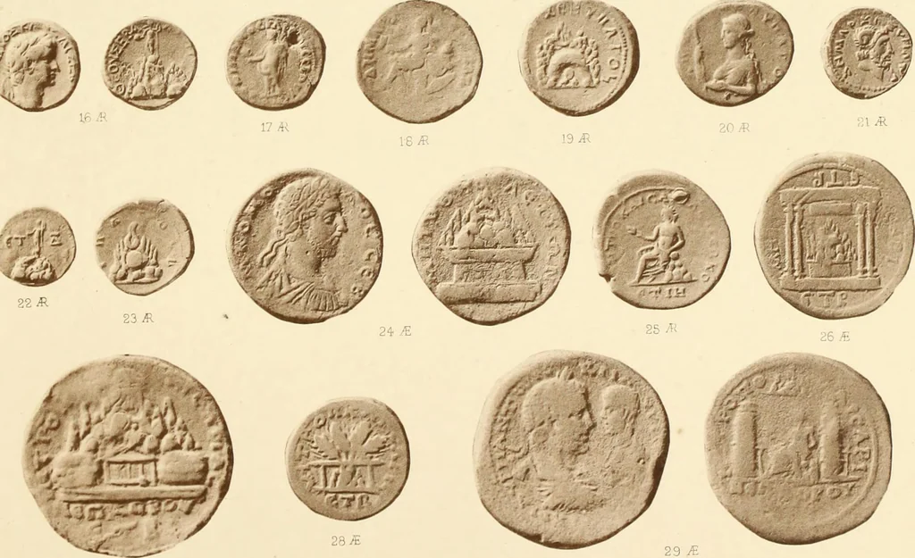 An illustration from Catalogue of Greek coins in the Hunterian collection, University of Glasgow, 1899, leaf 728