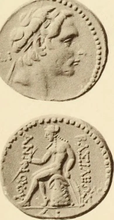 An illustration from Catalogue of Greek coins in the Hunterian collection, University of Glasgow, 1899, leaf 820